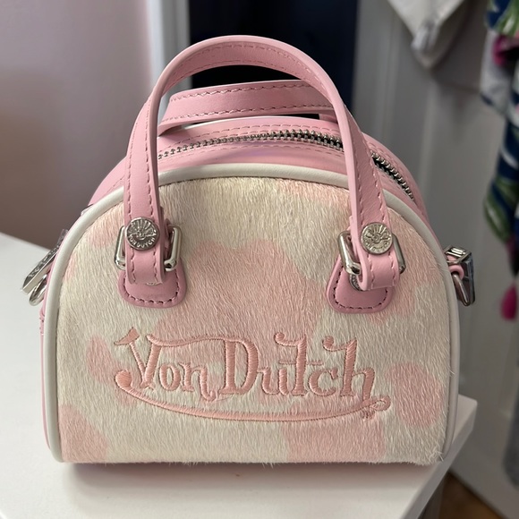 Cow Print Micro Bowling Bag 